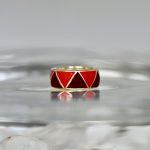 Folk Ring REGINA GRISANTEMOOro giallo gr. 10Enamel Euro 790,00