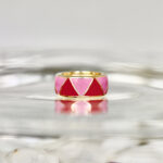 Folk Ring REGINA ROSAROSSAOro giallo gr. 10Enamel Euro 790,00