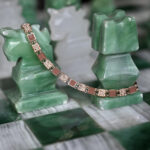 Bracelet Dama Tortora Pink gold 9kt gr 11Brown diamonds Ct 1.12Enamel Euro 4100,00