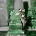 Fairy Ring Dama BiancaPink gold 9k gr 4,07Brown diamonds Ct 0,36Enamel Euro 1700,00