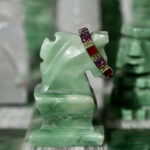 Fairy Ring Dama Rossa Yellow gold 9kt gr 4,07Ruby Ct 0,43Enamel Euro 1450,00