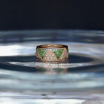 REGINA DEI LAGHIPink Gold 9kt gr 8Brown diamonds Ct 0,64Euro 3000,00