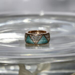 REGINA ACQUAMARINA Pink Gold 9kt gr 6,05Topaz Ct 0,88Enamel Euro 1900,00