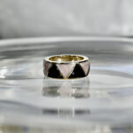 Folk RING REGINA DAFNE Silver plated yellow gold Enamel Euro 590,00
