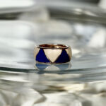 FOLK RING REGINA CENTAURA Silver plated pink gold gr 10EnamelEuro 550,00