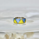 FOLK RING IRIS BLUESilver Enamel Euro 450,00