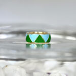 Folk Ring REGINA MORNING GLORY Oro giallo gr. 10Enamel Euro 790,00