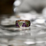 Folk Ring NarcisoSilver plated pink gold gr 8Enamel Euro 590,00