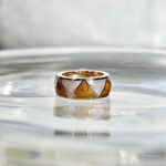FOLK RING REGINA TABACCO Silver plated pink gold Enamel Euro 590,00