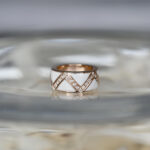 RING WHITE DUNEPink gold 9kt gr6,05White Diamonds Ct 0,44Euro 3000,00